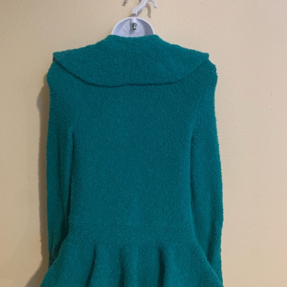 MODA International Ruffle Turquoise Sweater - Picture 2 of 4